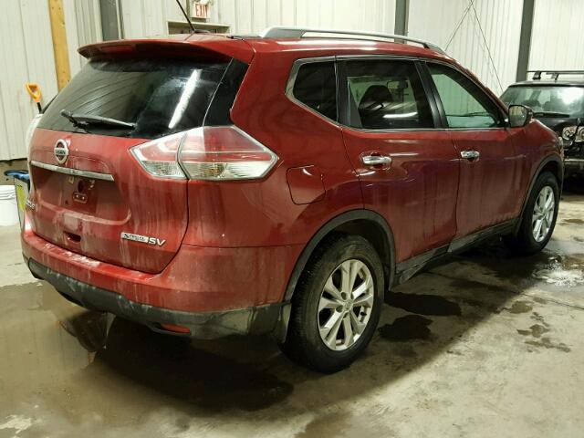 5N1AT2MT2GC859574 - 2016 NISSAN ROGUE S RED photo 4