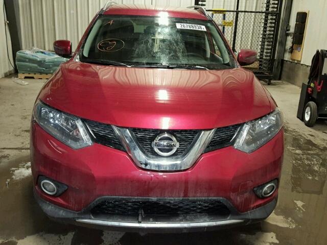 5N1AT2MT2GC859574 - 2016 NISSAN ROGUE S RED photo 9