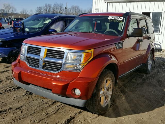 1D8GU28K68W120271 - 2008 DODGE NITRO SXT ORANGE photo 2