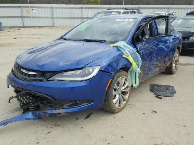 1C3CCCBG3FN518233 - 2015 CHRYSLER 200 S BLUE photo 2