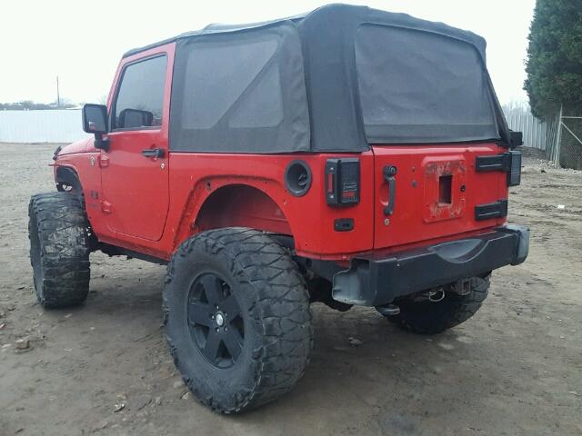 1J4FA241X9L758116 - 2009 JEEP WRANGLER X RED photo 3