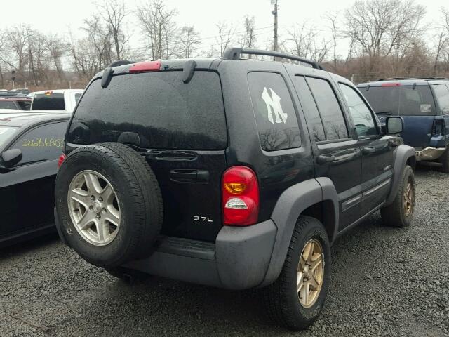 1J4GL48K84W184300 - 2004 JEEP LIBERTY SP BLACK photo 4
