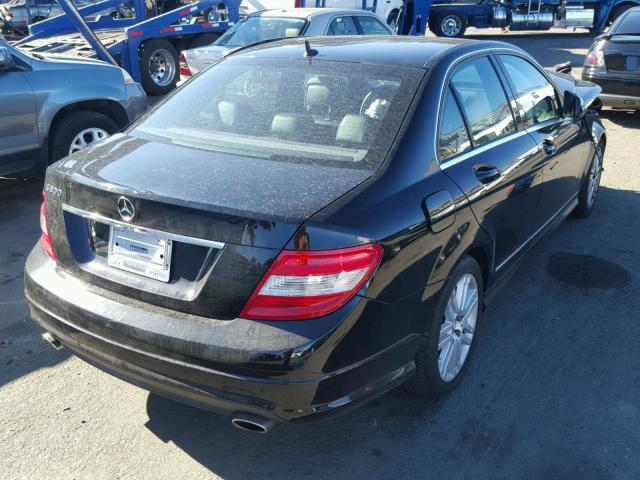 WDDGF54X69R060753 - 2009 MERCEDES-BENZ C 300 BLACK photo 4