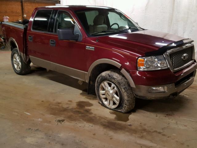 1FTPW14584KD06981 - 2004 FORD F150 SUPER BURGUNDY photo 1