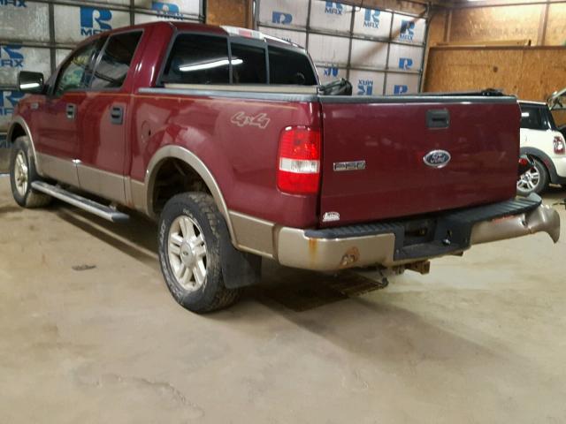 1FTPW14584KD06981 - 2004 FORD F150 SUPER BURGUNDY photo 3