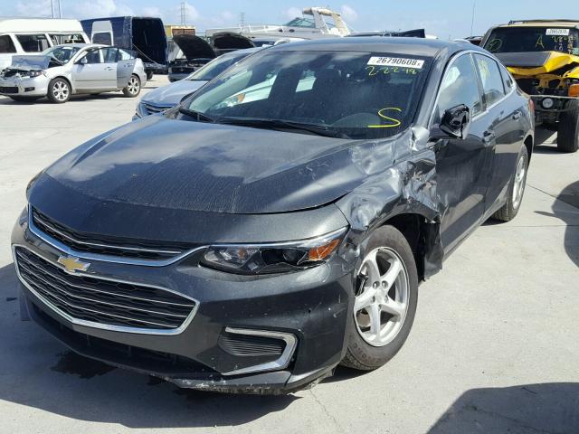 1G1ZB5ST3HF197950 - 2017 CHEVROLET MALIBU LS ნაცრისფერი ფოტო 2
