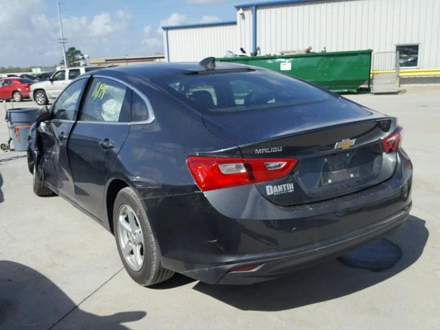 1G1ZB5ST3HF197950 - 2017 CHEVROLET MALIBU LS ნაცრისფერი ფოტო 3