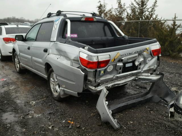 4S4BT62C867100482 - 2006 SUBARU BAJA SPORT SILVER photo 3