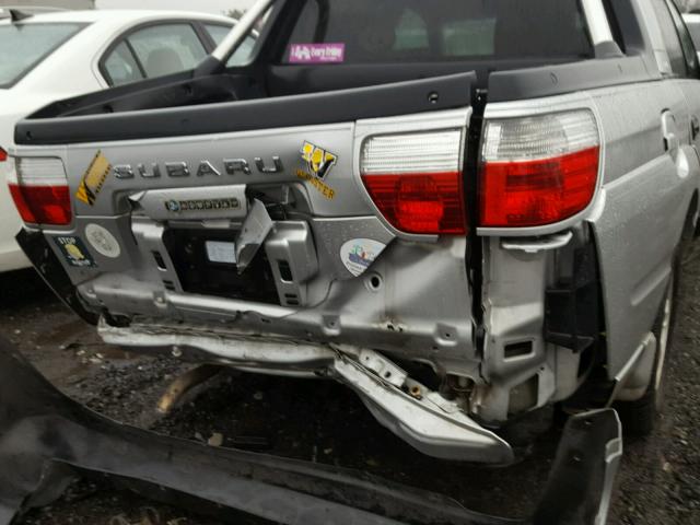 4S4BT62C867100482 - 2006 SUBARU BAJA SPORT SILVER photo 9