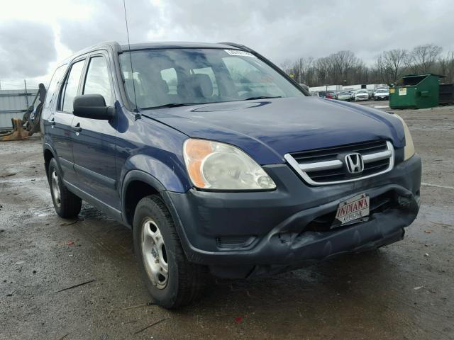 JHLRD68494C003220 - 2004 HONDA CR-V LX BLUE photo 1