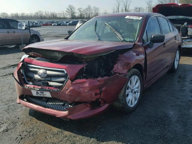 4S3BNAB63H3062360 - 2017 SUBARU LEGACY 2.5 BURGUNDY photo 2