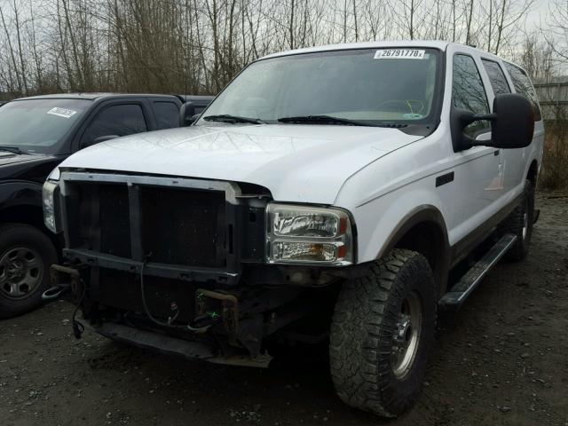 1FMSU45P25ED43716 - 2005 FORD EXCURSION WHITE photo 2