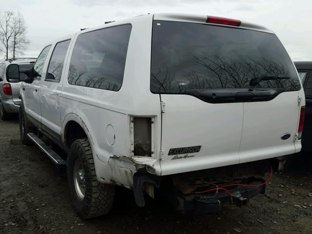 1FMSU45P25ED43716 - 2005 FORD EXCURSION WHITE photo 3