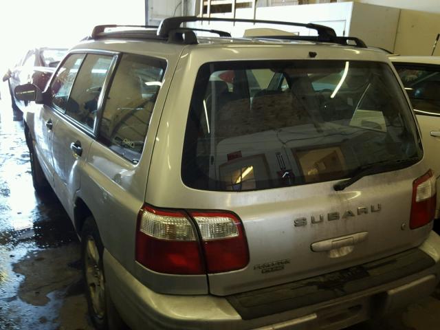 JF1SF65652H717477 - 2002 SUBARU FORESTER S SILVER photo 3