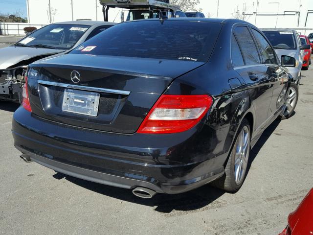 WDDGF5EB8BA476052 - 2011 MERCEDES-BENZ C 300 BLACK photo 4