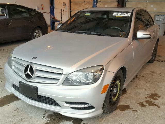 WDDGF8BB3BR144835 - 2011 MERCEDES-BENZ C 300 4MAT SILVER photo 2