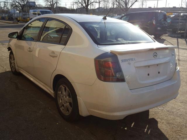 3N1AB6AP5BL673498 - 2011 NISSAN SENTRA 2.0 WHITE photo 3