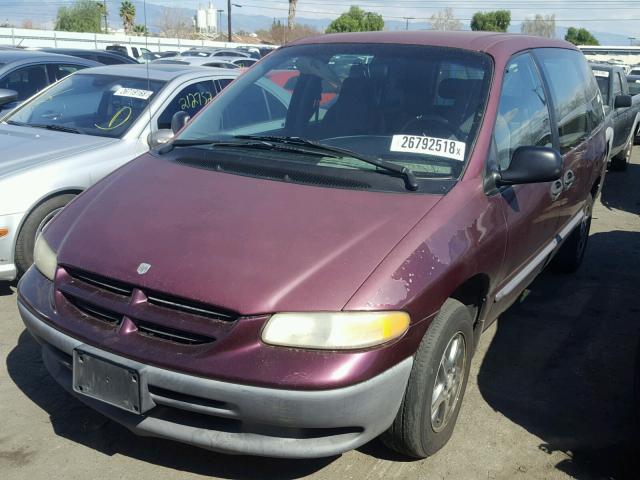 2B4GP25R3YR613838 - 2000 DODGE CARAVAN PURPLE photo 2