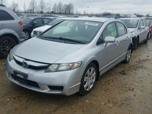 2HGFA16549H309982 - 2009 HONDA CIVIC LX SILVER photo 2