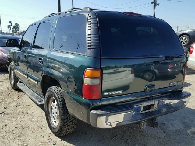 1GNEK13T52J117735 - 2002 CHEVROLET TAHOE K150 GREEN photo 3