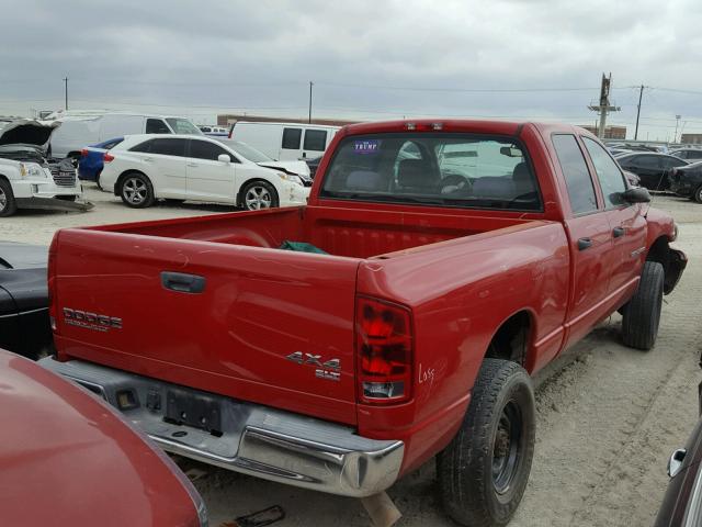 3D7KU28C24G283757 - 2004 DODGE RAM 2500 S RED photo 4