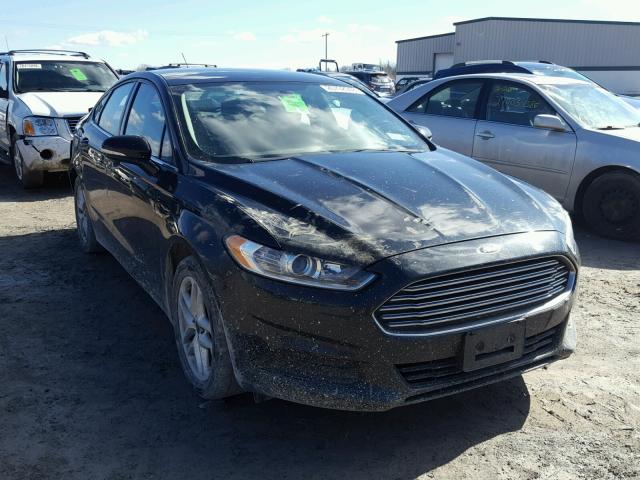 1FA6P0H76E5373566 - 2014 FORD FUSION SE BLACK photo 1