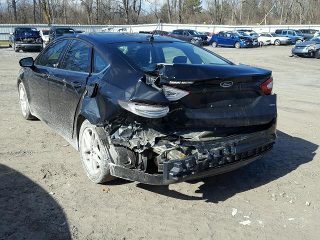 1FA6P0H76E5373566 - 2014 FORD FUSION SE BLACK photo 3