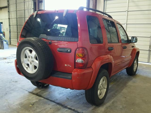 1J4GK58KX2W168783 - 2002 JEEP LIBERTY LI RED photo 4