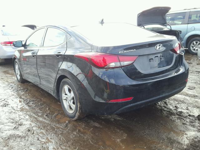 KMHDH4AE0FU294511 - 2015 HYUNDAI ELANTRA SE BLACK photo 3