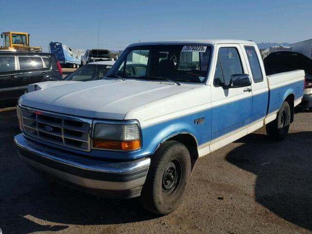 1FTEX15H9PKB18391 - 1993 FORD F150 TWO TONE photo 2