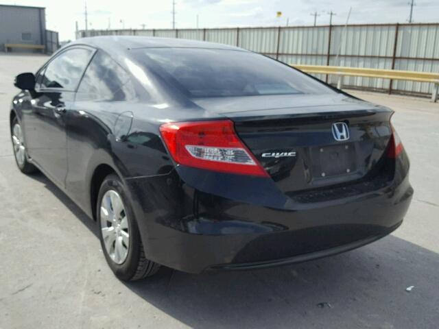 2HGFG3B52CH562628 - 2012 HONDA CIVIC BLACK photo 3