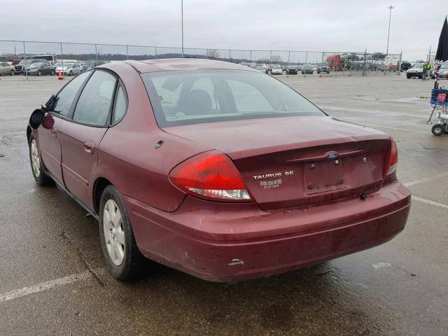 1FAFP53U45A119128 - 2005 FORD TAURUS SE MAROON photo 3