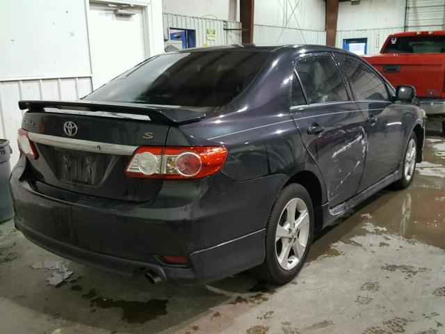 5YFBU4EE9CP005149 - 2012 TOYOTA COROLLA BA BLACK photo 4