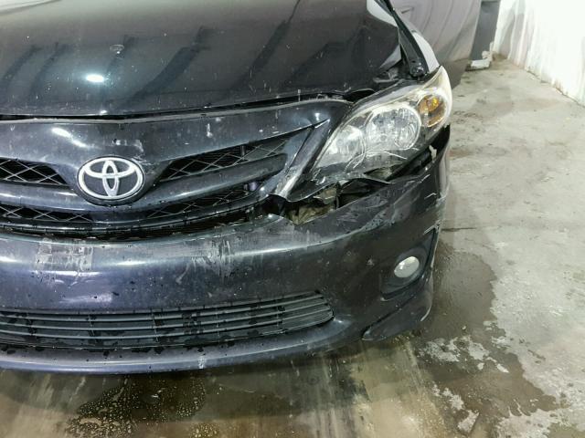 5YFBU4EE9CP005149 - 2012 TOYOTA COROLLA BA BLACK photo 9