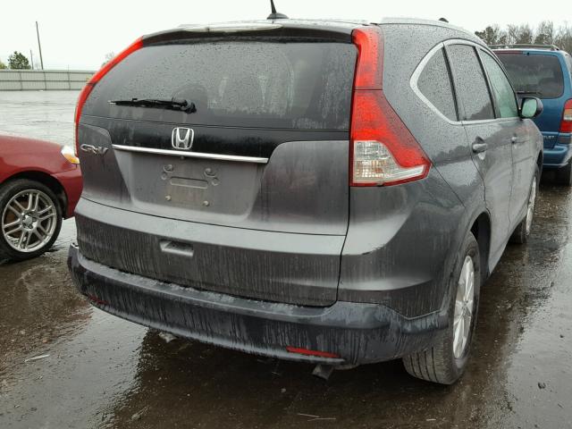 2HKRM3H71DH524460 - 2013 HONDA CR-V EXL GRAY photo 4