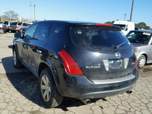 JN8AZ08WX6W500258 - 2006 NISSAN MURANO SL BLACK photo 3