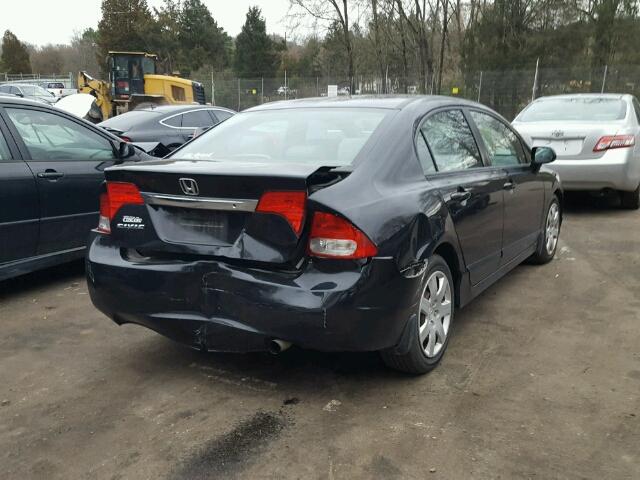 2HGFA1F53AH327099 - 2010 HONDA CIVIC LX BLACK photo 4