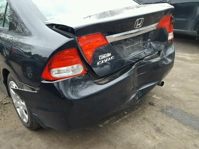 2HGFA1F53AH327099 - 2010 HONDA CIVIC LX BLACK photo 9