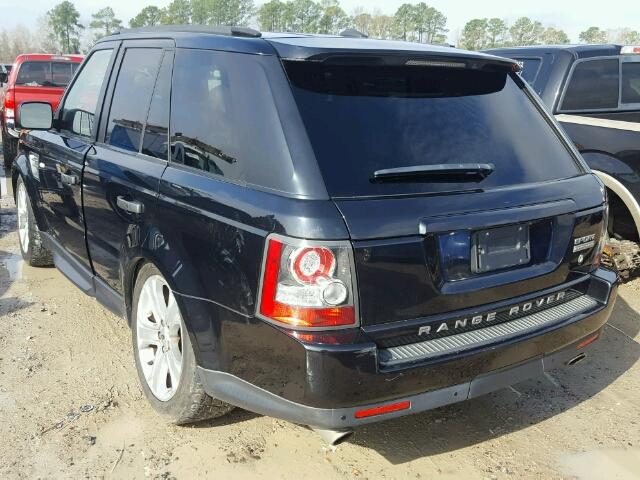 SALSH2E40BA716749 - 2011 LAND ROVER RANGE ROVE BLACK photo 3