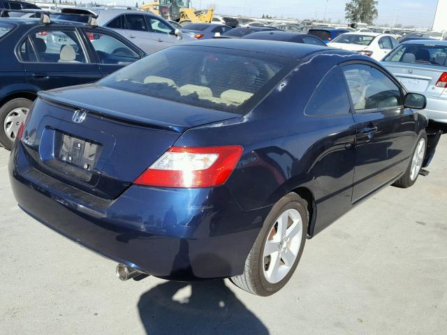 2HGFG12836H535859 - 2006 HONDA CIVIC EX BLUE photo 4