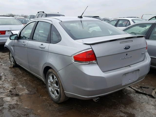 1FAHP36N19W116634 - 2009 FORD FOCUS SES SILVER photo 3