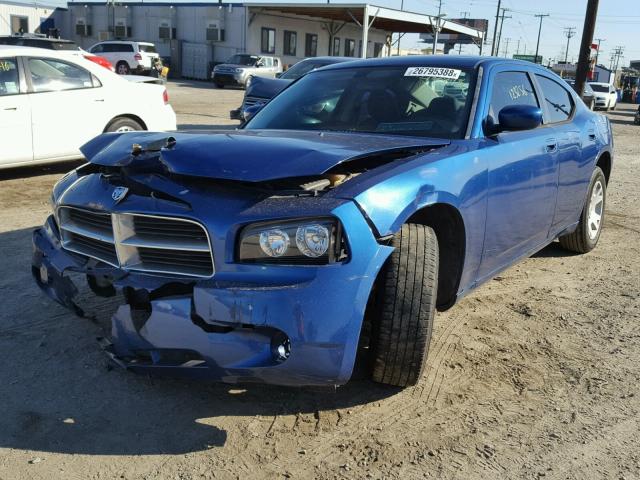 2B3CA4CD3AH317804 - 2010 DODGE CHARGER BLUE photo 2