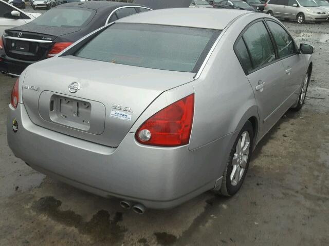 1N4BA41E14C810741 - 2004 NISSAN MAXIMA SE SILVER photo 4