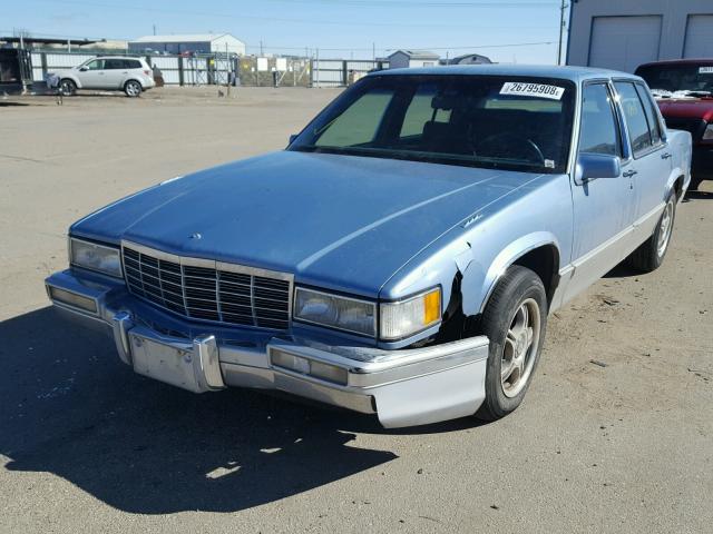 1G6CD53B3N4322727 - 1992 CADILLAC DEVILLE BLUE photo 2