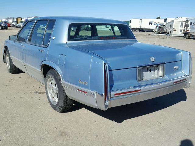 1G6CD53B3N4322727 - 1992 CADILLAC DEVILLE BLUE photo 3