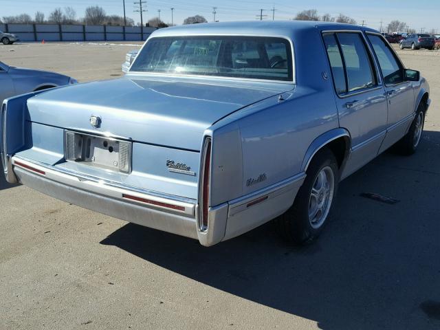 1G6CD53B3N4322727 - 1992 CADILLAC DEVILLE BLUE photo 4