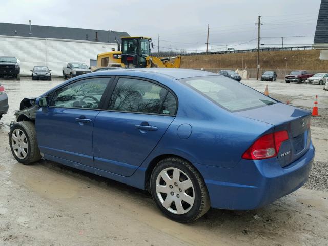 1HGFA16528L079408 - 2008 HONDA CIVIC LX BLUE photo 3