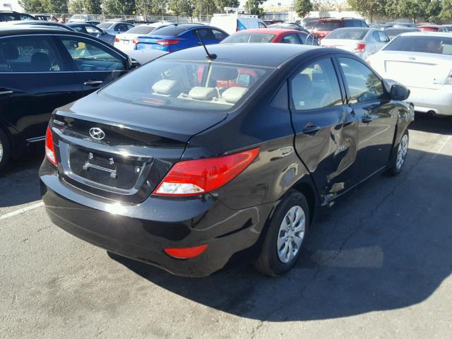 KMHCT4AEXHU352105 - 2017 HYUNDAI ACCENT SE BLACK photo 4