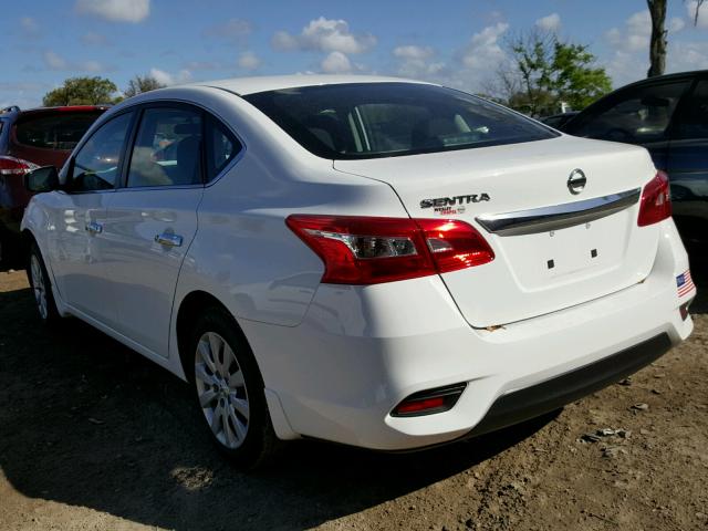 3N1AB7AP8HY249721 - 2017 NISSAN SENTRA S WHITE photo 3