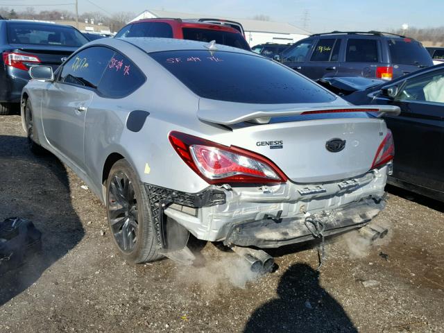 KMHHU6KJ9DU091750 - 2013 HYUNDAI GENESIS CO SILVER photo 3